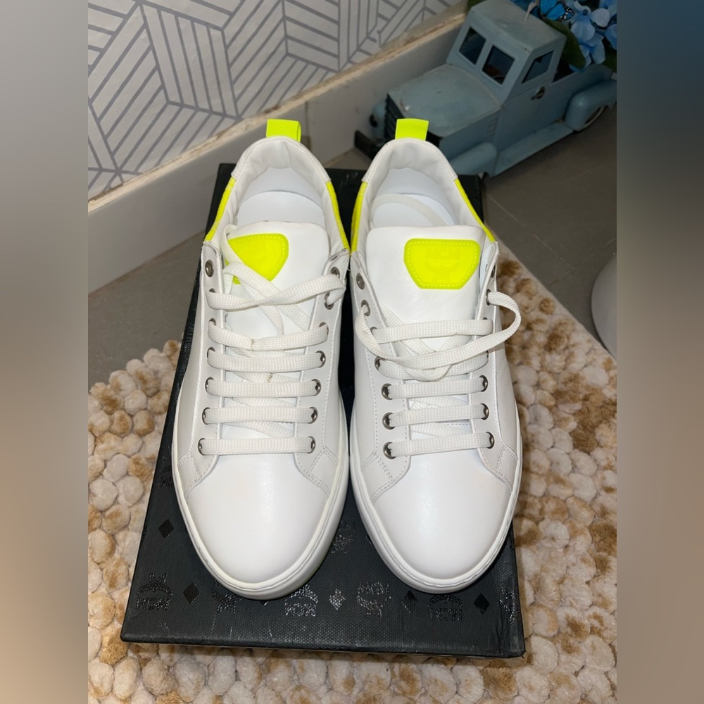Brand new Mcm Men Leather Neon trim